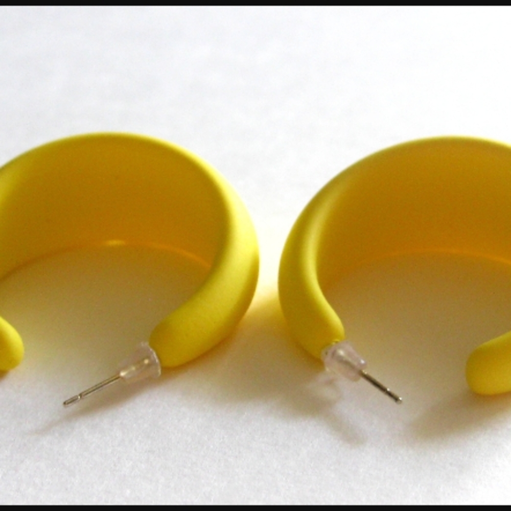 Luxe Yellow Hoop Earrings